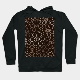 Abstract Flowers Browns and Creams Hoodie